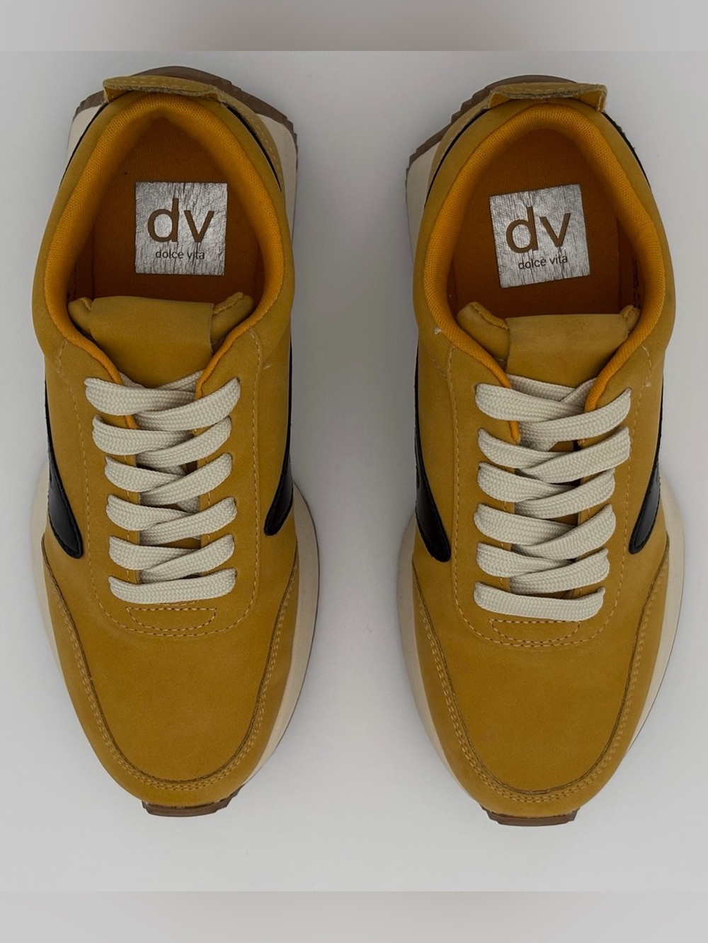 Dolce Vita Mustard Yellow Platform Sneakers Size 5.5 Women's Casual
